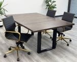 8' x 3' or 6' x 4' Sophisticate Series Solid Wood Electric Lift Meeting Table