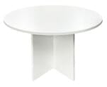 42" Round White Laminate Discussion Table