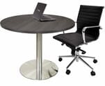 42&quot Round  x 29&quotH Metal Disc Base Meeting/Conference/Cafeteria Table - Other Sizes Available!
