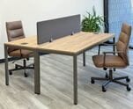 Contrasts Rustic 63&quotW 2-Person Benching Workstation