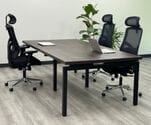 8' Solid Wood Top Technology Table w/Four 48" x 24" Worksurfaces - See Other Sizes Below