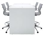 Team Collaborative Standing Height Meeting Table in White