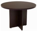 42" Round Mocha Laminate Discussion Table