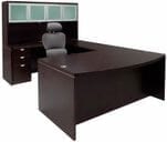 Mocha Conference U-Shaped Workstation w/Hutch
