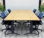 60" x 132" Converge Easy Flip Modular Solid Wood Conference Table - See Other Sizes