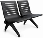 Ascend Steel Public Seating Series - 2-Seat Beam Seater in Black Shadow