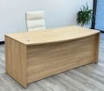 71&quot Beaumont Bow Front Conference Desk w/6 Drawers