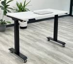 48&quotW x 24&quotD Electric Sit-to-Stand Desk with Wheels - Other Sizes Available