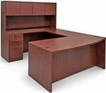 Cherry Laminate U-Shaped Workstation by Gibraltar