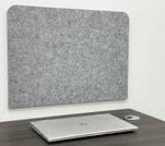 24&quotW x 17&quotH Wall Mounted PET Pin Board in Light Gray