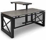 Xdustrial Series 71&quotW x 83&quotD Black Metal Frame Executive L-Shaped Desk with Electric Lift Return
