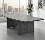 8' Charcoal Boat Shaped Conference Table