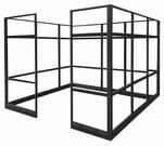 9' x 9' x 7'H Clear Glass Modular Office w/ Black Frame - Starter Cubicle