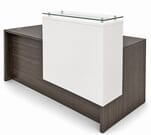 Emerge Glass Top Reception Desk with ADA Surface