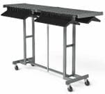 97" Portable Folding Coat Rack with Wire Grid Shelves