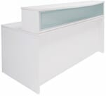 66&quotW White Salon Reception Desk Shell