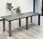 8' x 3' Rectangular Meeting Room Table w/ Raw Steel Legs