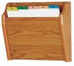 Oak Chart & File Rack Series -- 1 Pocket Chart/File Wall Rack