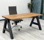  66&quot x 30&quot Solid Hardwood Desk with Metal A-Frame Base