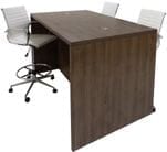Team Standing Height Meeting Table in Modern Walnut