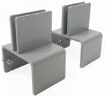 Set of 2 Sneeze Guard Clamps for Cubicles - For Panel Walls 1.25" to 2.5" Thick - IN STOCK!