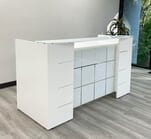 Glass Front Reception Desk in 5 Colors!