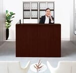 5'W Classic Custom Standing Height Reception Desk