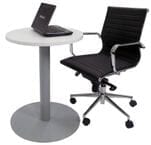 24" Round x 29&quotH Metal Disc Base Meeting/Conference/Cafeteria Table