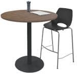 42" Round x 41&quotH Metal Disc Base Cafe/Bar Height Table