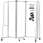 6'W x 6'H Whiteboard Folding Mobile Room Divider
