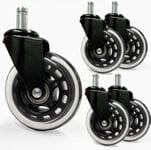 Upgrade 3" Rubber In-Line Office Chair Caster Set with 350 lb. Capacity - Free with $500 Purchase! 