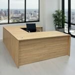 Beaumont Rectangular U-Shaped Workstation - 71&quotW x 94&quotD