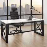 Xdustrial  Series 66&quotW x 30&quotD Manager's Black Metal Frame Desk - Complete Office Series