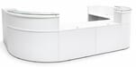166&quot x 77&quotD 2-Person Curved U-Shaped Reception Desk with ADA Counter