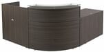 78" x 84" Curved L-Shaped Reception Desk with ADA return