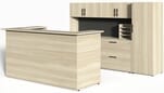 Ovation Custom Reception Workstation w/Wardrobe Cabinet
