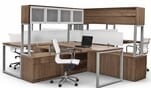 TrendSpaces Deluxe Open Office 4-Workstation Cluster