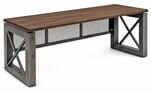 Xdustrial Series 71&quot x 24&quot Solid Hardwood and Raw Frame Kneespace Credenza