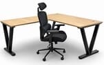 71&quot Beaumont Steel V-Leg Rectangular Executive Front L-Shaped Desk