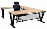 Beaumont Steel V-Leg Rectangular Front U-Shaped Desk