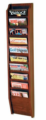 10 Magazine Pocket Wall Rack