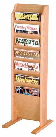 7 Pocket Freestanding Magazine Rack