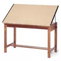 Professional Grade Solid Wood Post Drawing Table