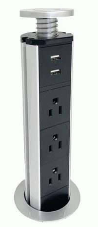 Pop-Up Power Outlets w/USB Charging Ports