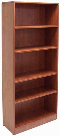 5-Shelf Cherry Laminate Bookcase