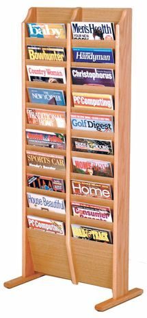 20 Pocket Freestanding Magazine Rack