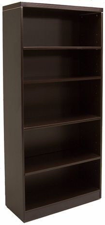 Mocha 5-Shelf Bookcase
