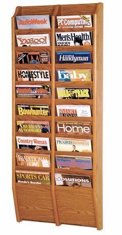 20 Magazine Pocket Wall Rack