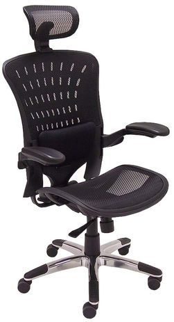 350 Lbs. Capacity ErgoFlex Ergonomic All-Mesh Office Chair w/Headrest