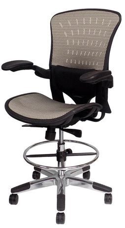 350 Lbs. Capacity ErgoFlex All-Mesh Office Stool - 23